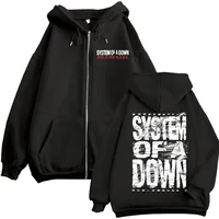 System of A Down Mezmerize Merch Sudadera con capucha con cremallera Música alternativa de metal Sudaderas con cremallera Rock Hip Hop Vintage Jerséis Unisex