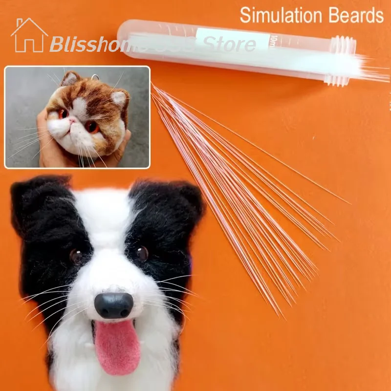【S】Simulation Cat And Dog Whiskers Realistic Animal Beards Suitable For DIY Cats And Dogs, Puppets, Wool Felt Accessories