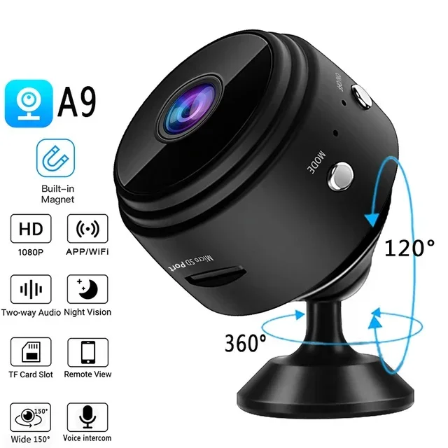 A9 1080p Mini WiFi Camera HD Micro Voice Recorder Wireless Mini Camcorders Video Surveillance IP Camera