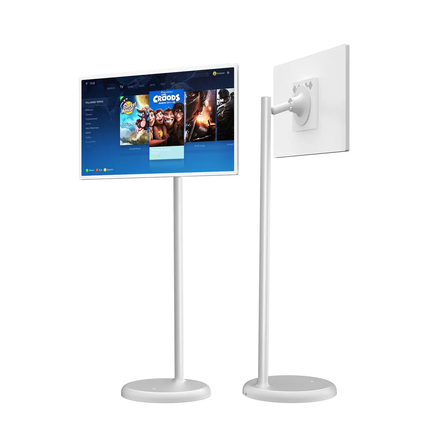 Interactive Mobile Portable 32-inch  Built-in 4h  Wireless Wifi Rollable TV Smart TV Jcpc Light Emitting Diod