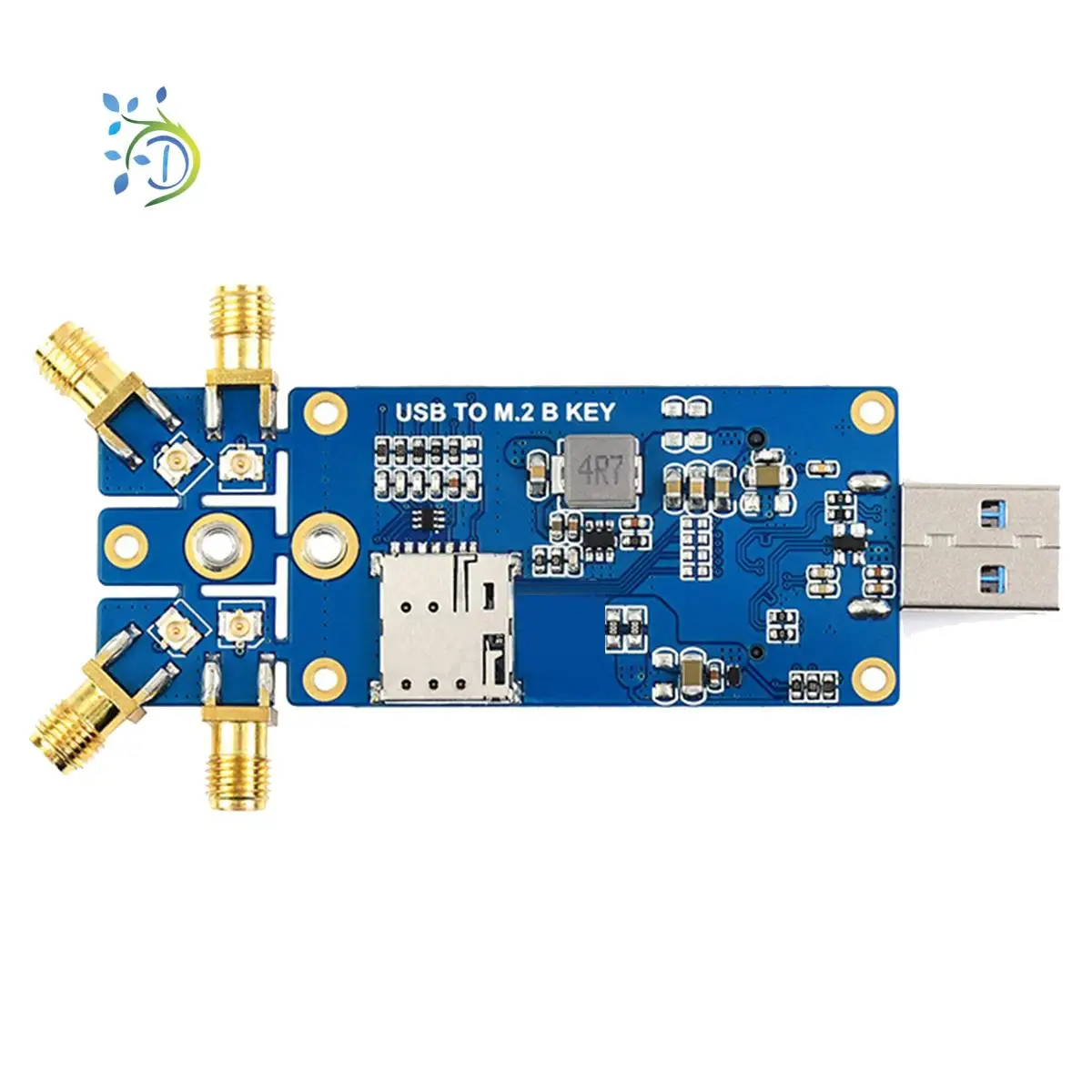 aee1-waveshare-5g-ドングル拡張ボード-4-つのアンテナ-usb31-インターフェイス-m2-ngff-キー-raspberry-pi-jetson-nano-用