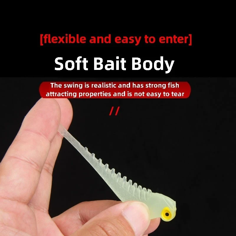 Señuelo silicona luminoso Wobbler Swimbait para lubina 5 cm 1,2g - imagen 2
