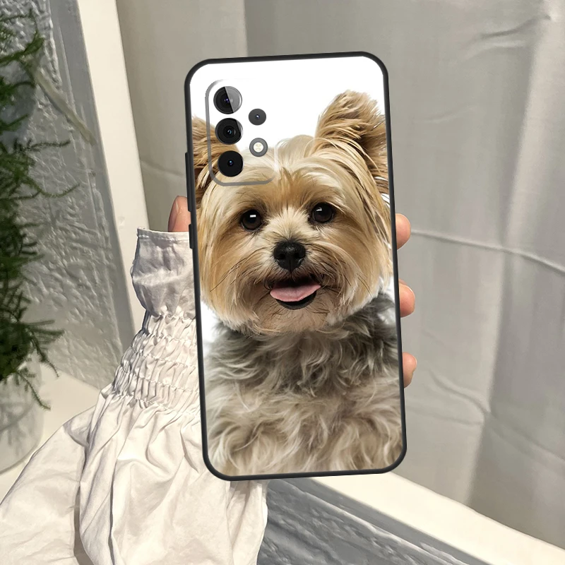 Yorkshire Terrier perro cachorro funda para Samsung Galaxy A15 A35 A55 A54 A34 A14 A13 A23 A33 A53 A52 A32 A12 A56 A36 A16 A17