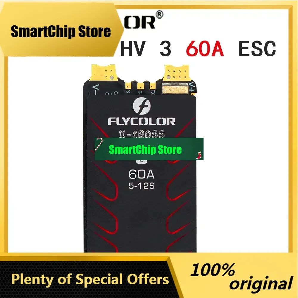 SmCpFLYCOLOR X-CROSS HV3 60A 80A 120A 160A ESC 5-12S BLHeli-32 Dshot Proshot 64MHz 32-Bit Speed Controller For RC FPV Racing Dro