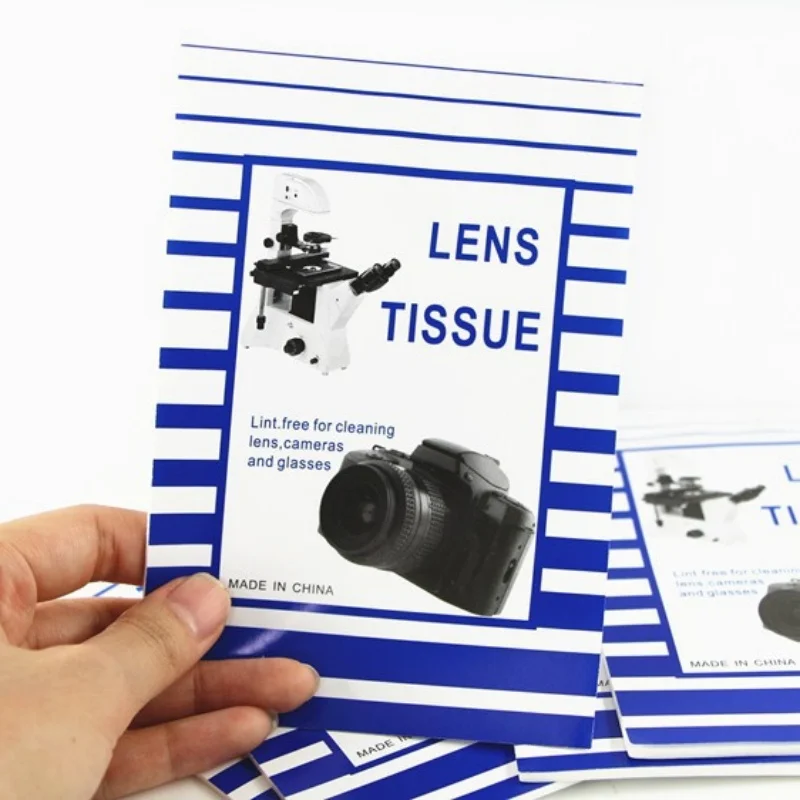 100 Sheets Camera Lens Cleaning Tissue Camera Lens Cleaning Microscope Cleaning Paper Eyeglasses Kit Lense Cleaner 2 Booklets