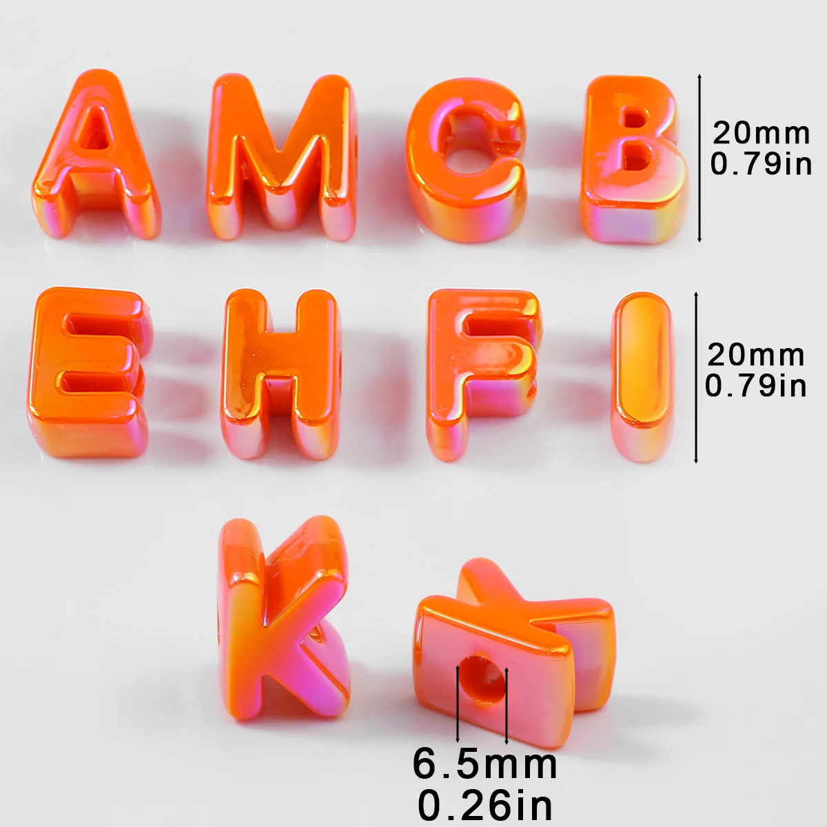 Willekeurige Kleurrijke 5/10/15 Stuks 26 Letters Acryl Spacer Losse Kralen Voor Sieraden Maken Armbanden Telefoon ketting DIY Accessoires