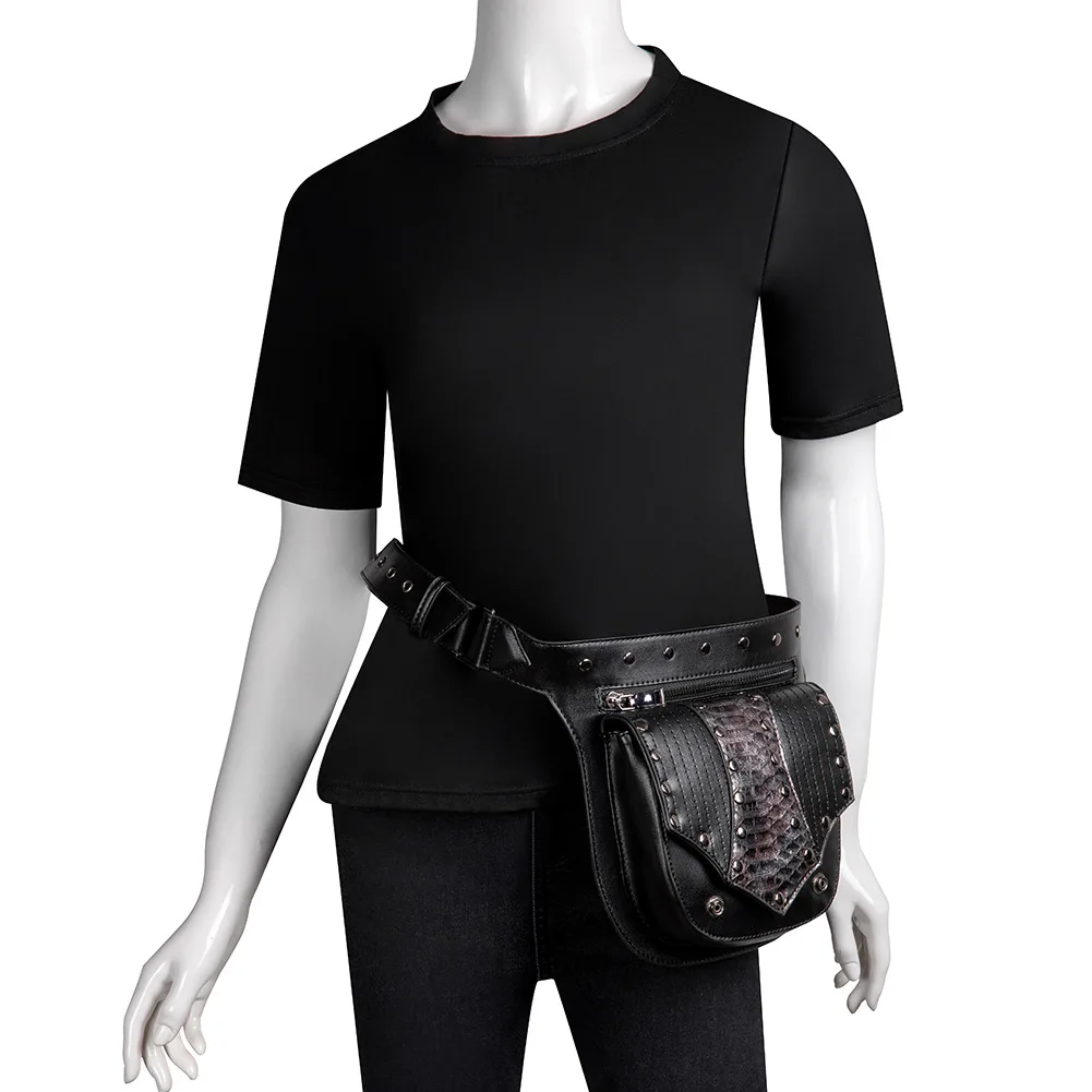 

New women's bag steampunk women's shoulder bag mobile phone creative shoulder bag tactical men's waist bag Fanny Pack Leg Bag