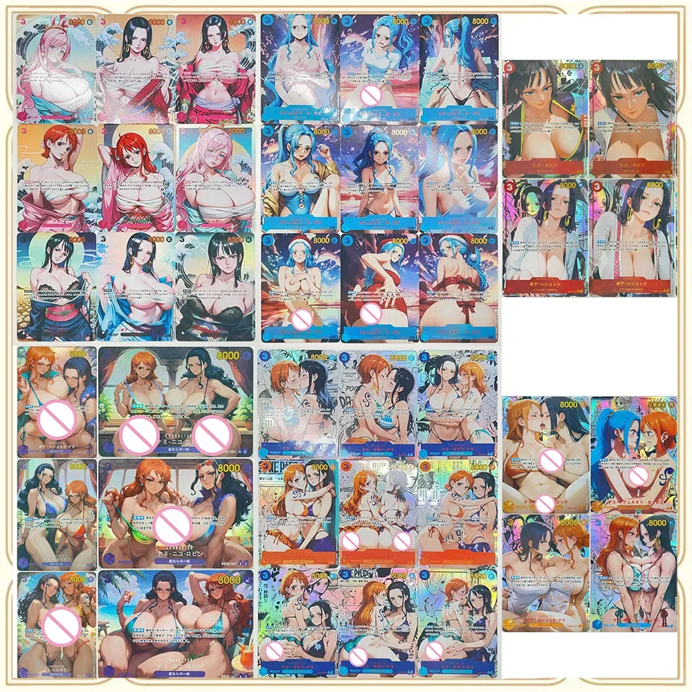 

Anime One Piece DIY ACG Boa Hancock Vivi Nami Yamato Game Toys Premium Glitter Collectible Card Christmas Birthday Gifts