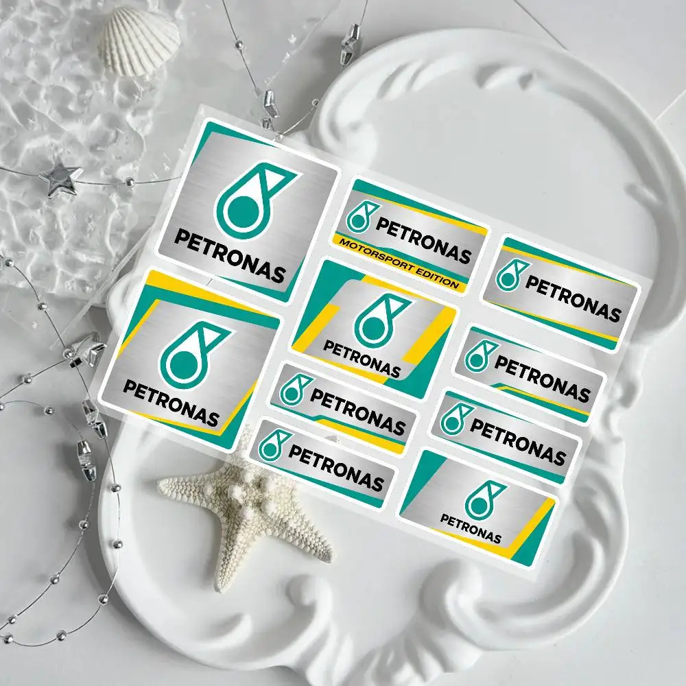 Adesivos refletivos para motocicletas PETRONAS, decalques à prova d'água para capacete, scooter, tanque de combustível, caixa de ferramentas, corrida
