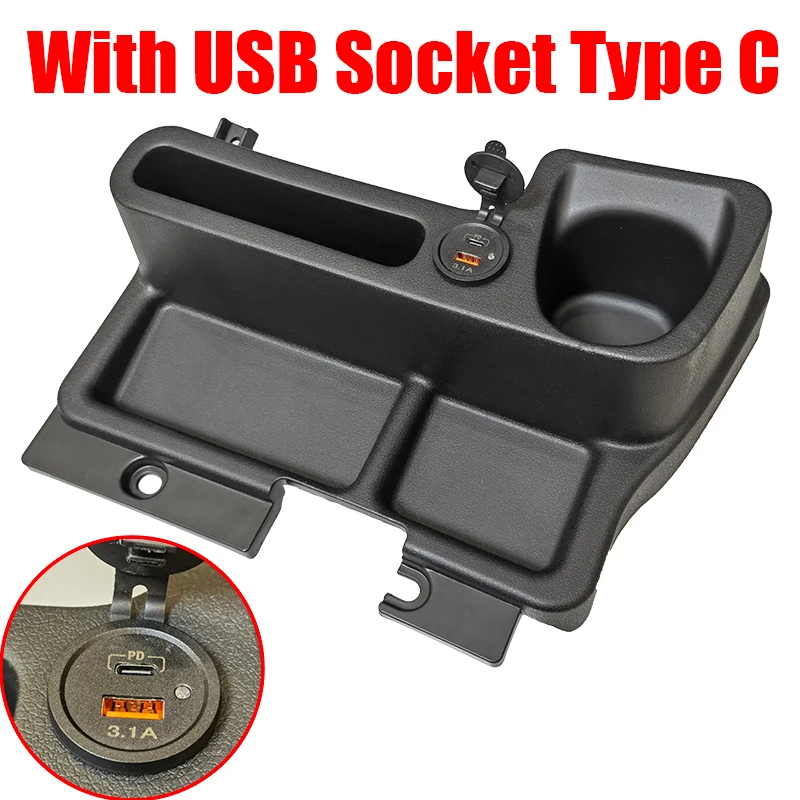 Car Center Console Armrest Storage Box Accessories Insert ABS Tray Case For Toyota Land Cruiser LC70 LC71 LC76 LC77 LC79