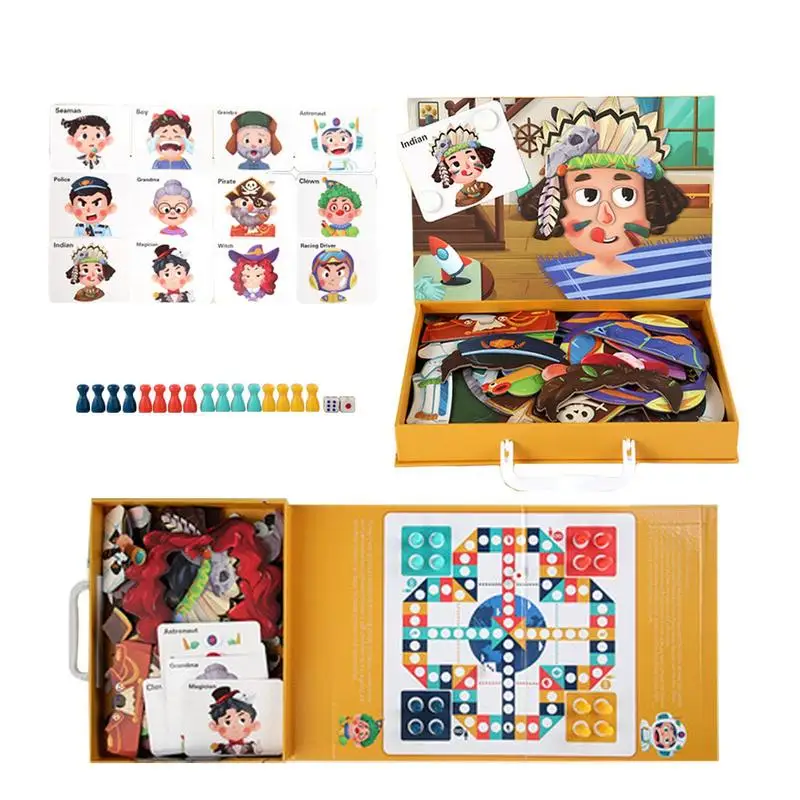 

Деревянные игрушки Монтессори для интерактивного дошкольного обучения интересные деревянные Магнитные Головоломки