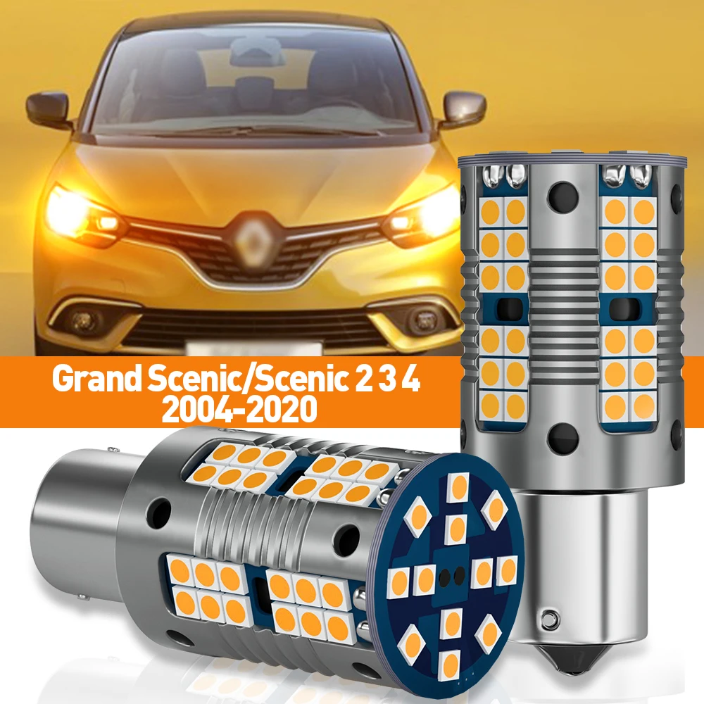 2pcs LED Turn Signal Light For Renault Scenic Grand Scenic 2004-2020 2009 2010 2011 2012 2014 2015 2016 Accessories Canbus Lamp