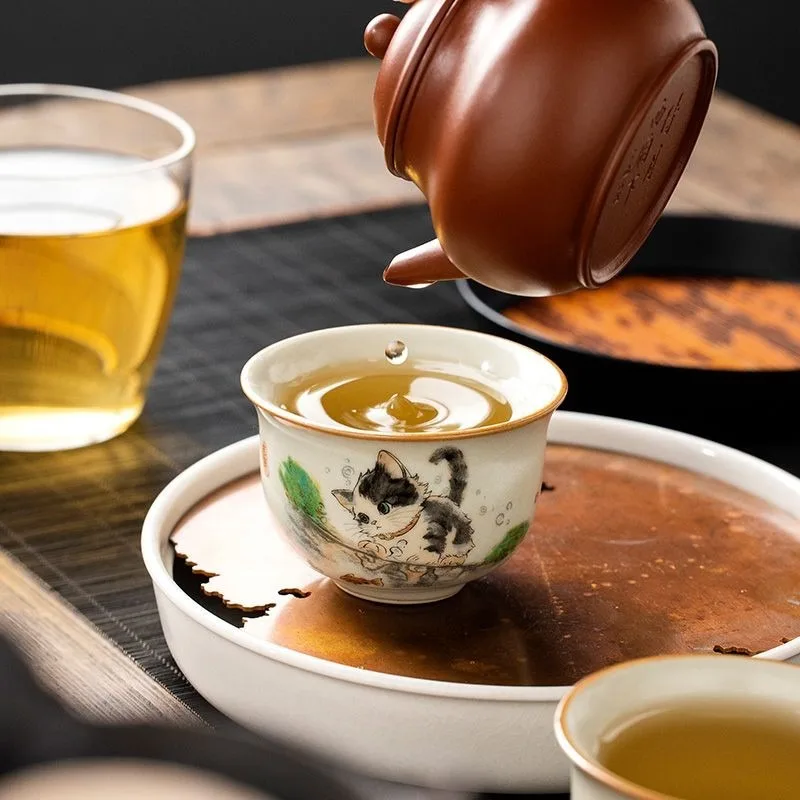 ruyao-ceramic-cat-tea-cup-kung-fu-tea-set-master-cup-elegant-single-cup-for-tea-lovers-premium-custom-gift