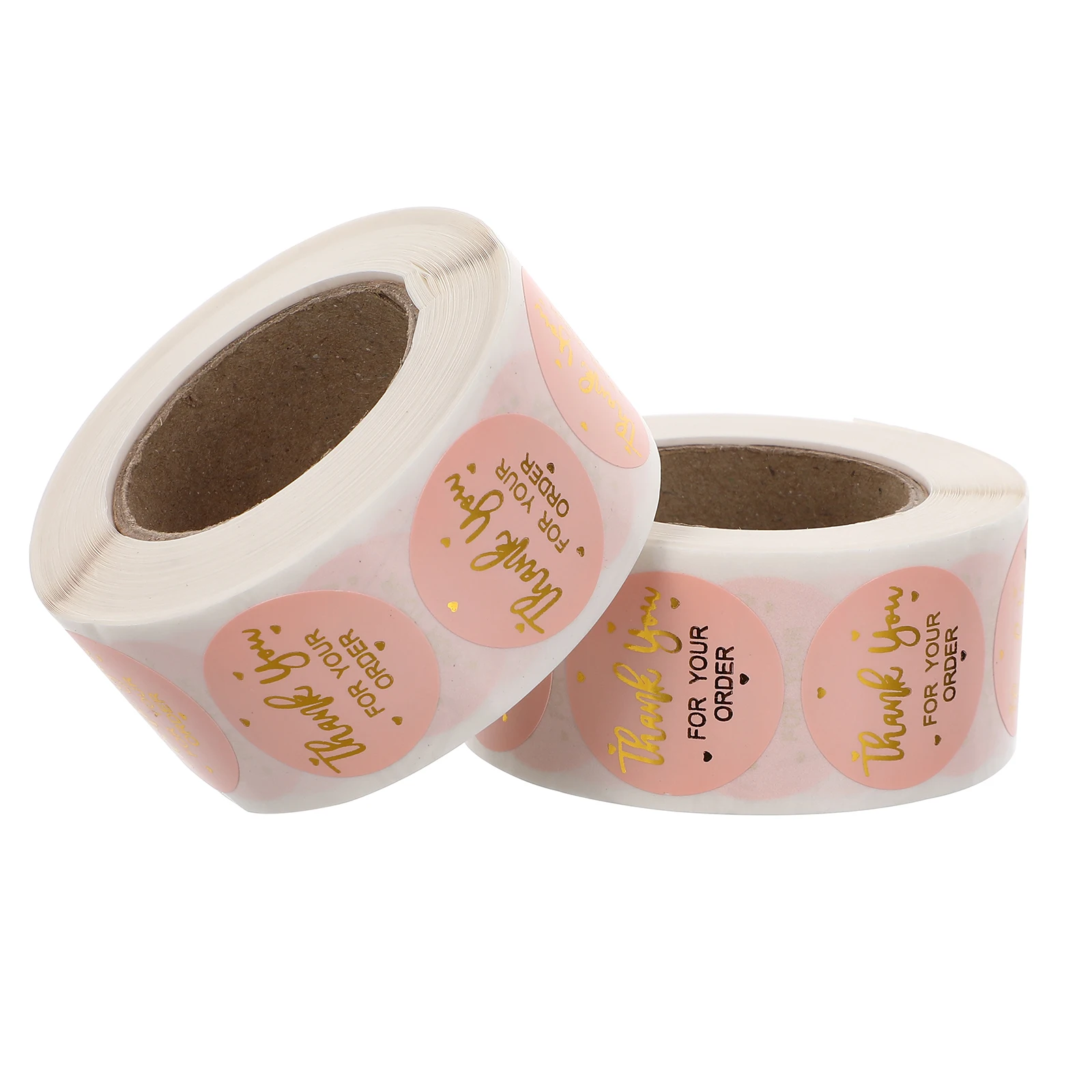 

2 Rolls Thank You Stickers Self Adhesive Premium Material Large Quantity Gift Packing Paper Decal Bags Wrapping DIY