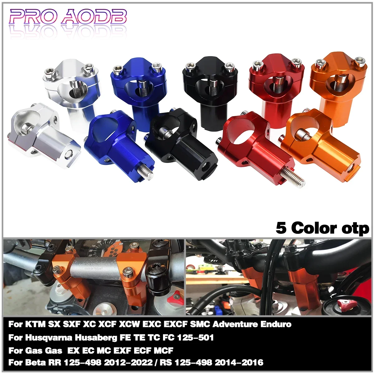 

For KTM 55mm Handlebar Riser Bar Clamp Mount SX SXF XC XC-F XC-W EXC EXC-F SMC 690 Enduro/R Adventure R/S 790 890 1090 1190 1290