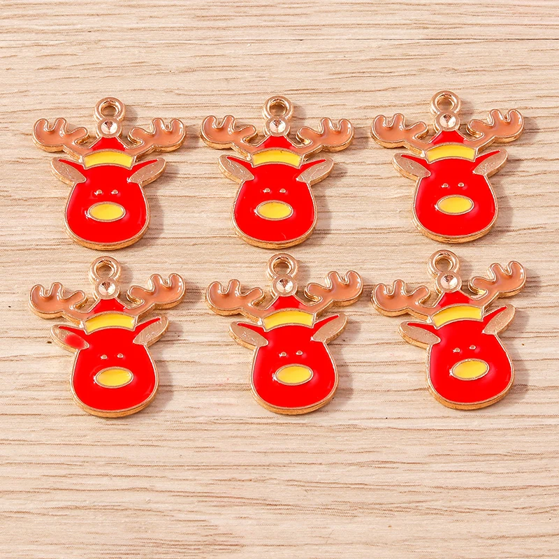 10 teile/los mischen niedlichen Emaille Weihnachts baum Santa Claus Glocken bezaubert Anhänger für Schmuck machen Ohrringe Halsketten DIY Handwerk Geschenk – Detail 27