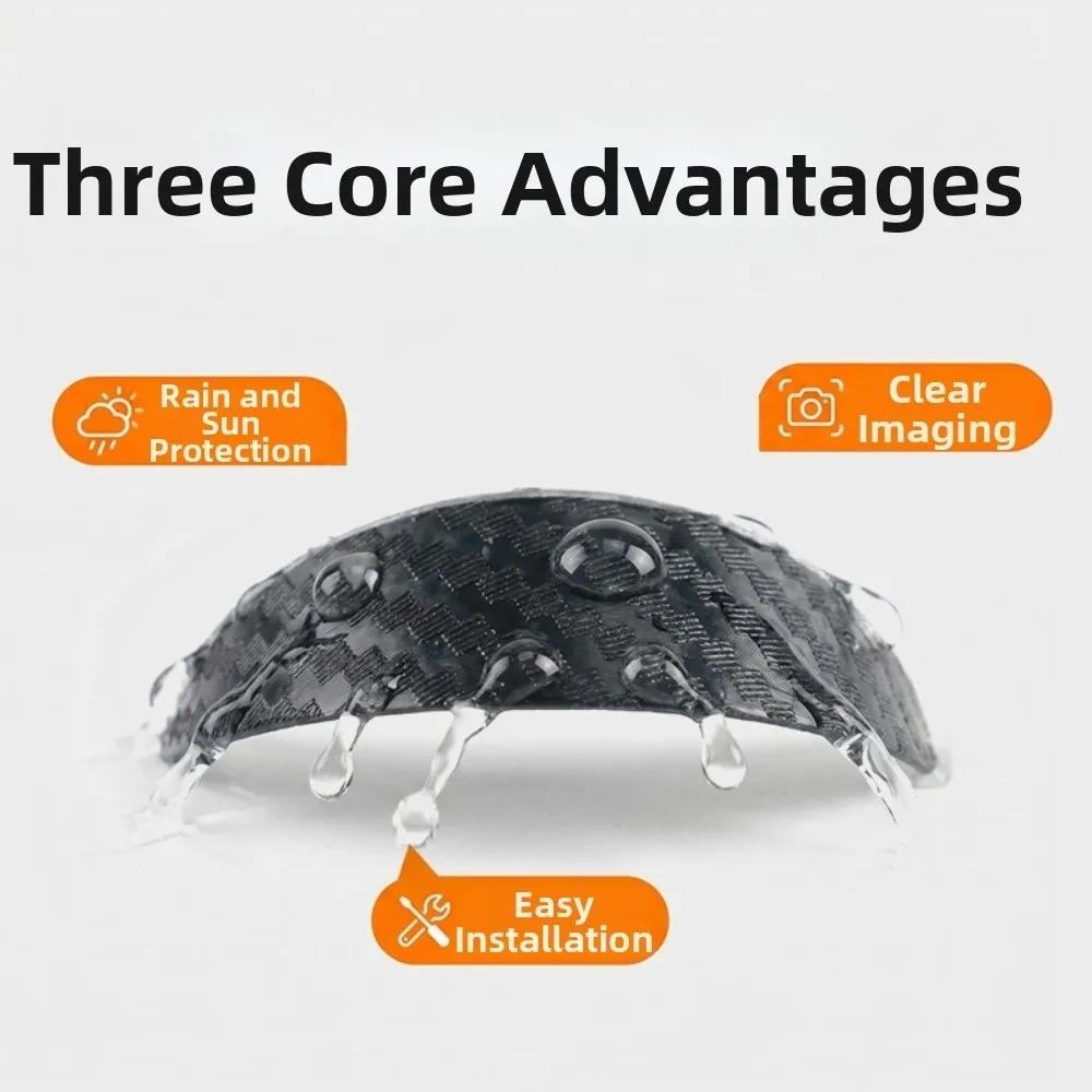 360° Car Reversing Camera Rain Cover Waterproof Universal Car Camera Rain Shield Self-adhesive Silicone Car Dashcam Rain Guard