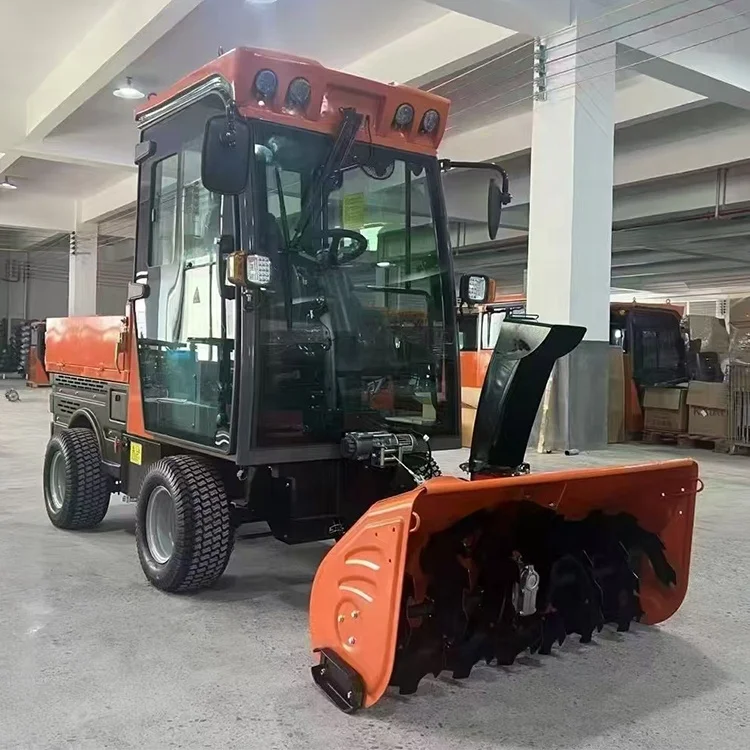 

Fully Enclosed Four-wheel Multi-power Snowplow, Drivable Snowplow, with Electric Pump, Engine Gear, Core Components