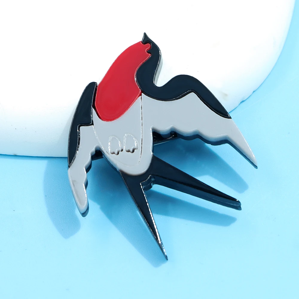 CINDY XIANG Acrylic Handmade Swallow Brooch Fashion Animal Design Jewelry