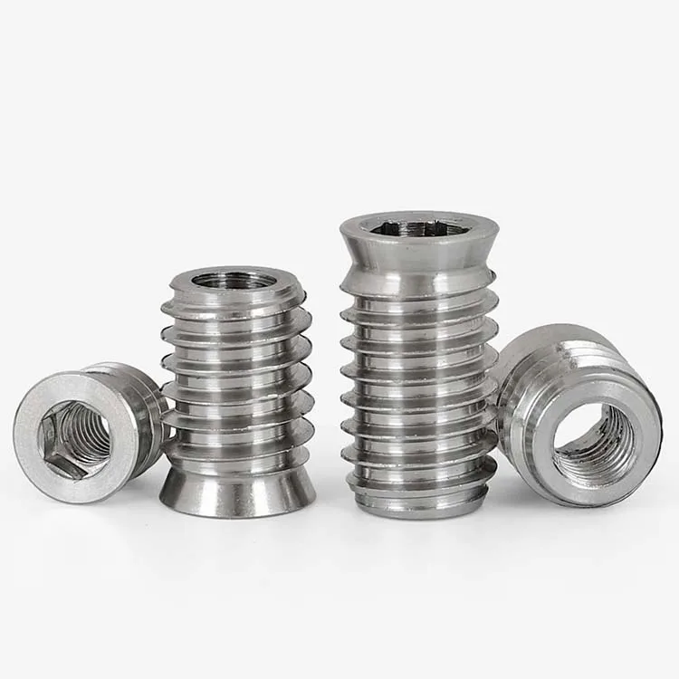 M4 M5 M6 M8 304ステンレス鋼埋め込み家具用ナット 木製インサートナット インサートネジ 六角穴付きセルフタッピングナット