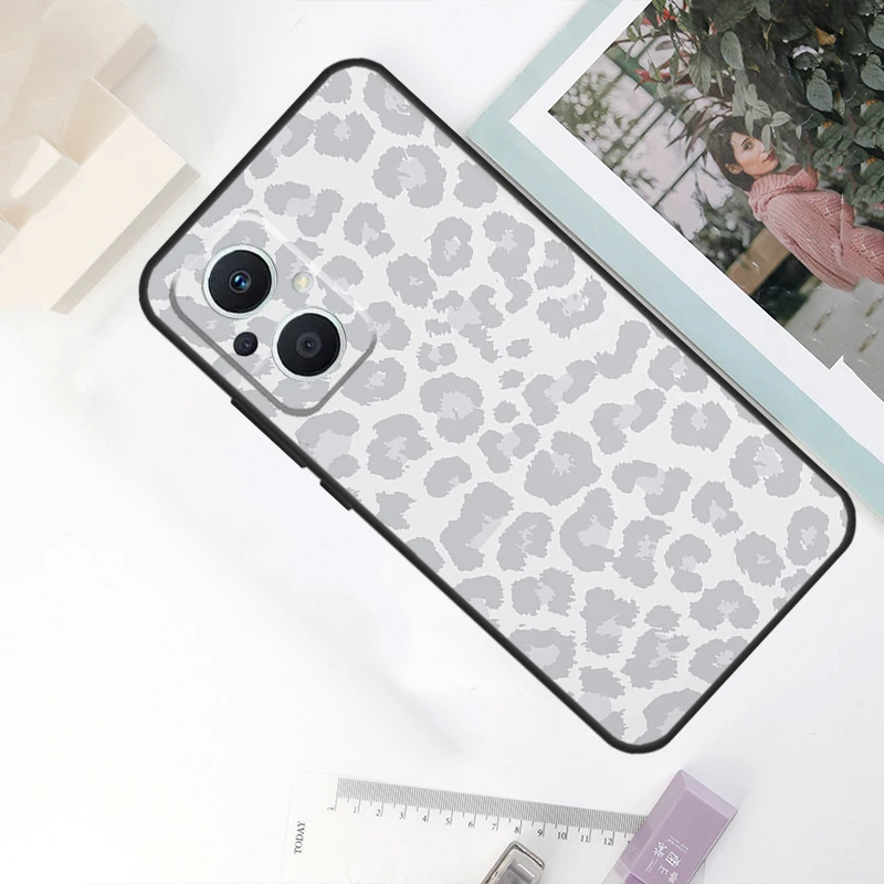 Leopard Print Black Cheetah Pattern Case For OPPO Reno 10 Pro 11 F 8T 4Z 5Z 4 5 6 7 8 Lite OPPO Find X5 X6 Pro X2 X3 Lite Cover