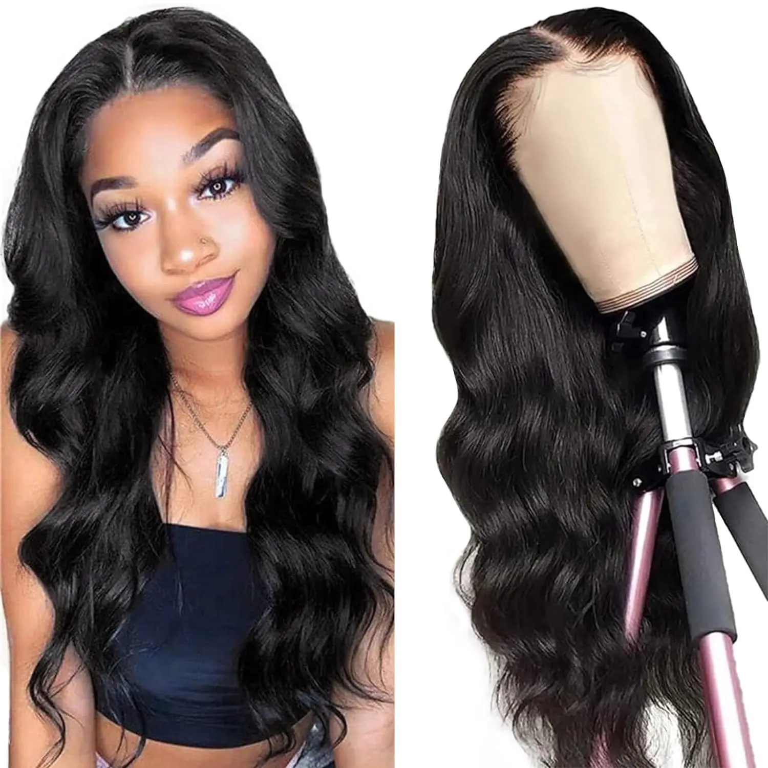 30 32 Inch Body Wave 13X4 Human Hair Wigs 100% Brazilian HD TraNSxparent Water Wave Lace Frontal Wig For Women