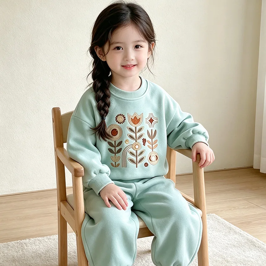 Neue Frühlings- und Herbstmode für Babys und Mädchen, Kinderkleidung, Niedliche Freizeitkleidung, T-Shirt und Hose, 2-teiliges Set, Kleinkind-Sportkostüm, Kinder-Trainingsanzüge – Detail 9