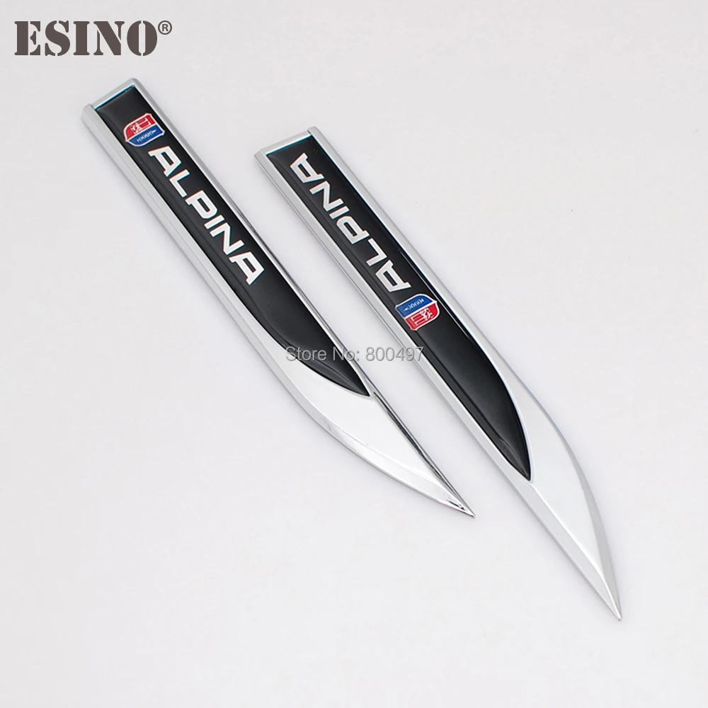 

2 x Car Fender Side Metal Chrome Zinc Alloy 3D Emblem Badges Stickers Decals for Alpina B5 B6 B7 D3 D4 D5 XD3 XD4