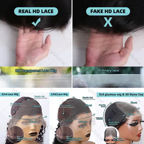 220% Kroppsvågig 13x6 HD Transparent Lace Front Peruk av Äkta Hår 30-40 Tum 13x4 Lace Frontal Vattenvågig 5x5 Stängning Peruk För Kvinnor 6 best sales vattenvågigt hår - №5