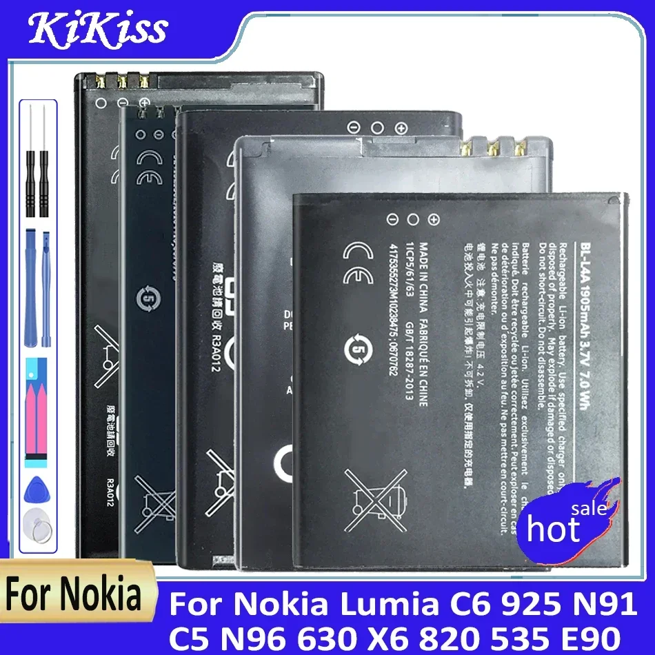 BL-4J BL-4YW BL-L4A BL 5B/5C/5CA/5CT/5F/5H/5J/5T BP 5T/3L/4L/5M/5Z Battery For Nokia Lumia C6 925 N91 C5 N96 630 X6 820 535 E90