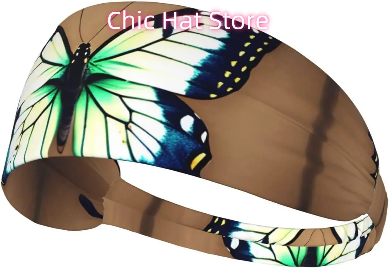 

Cute Little Butterfly Elastic Exercise Headband, Fitness Exercise Yoga Cycling Headband, Outdoor Sports Elastic Sweat-Absorbing
