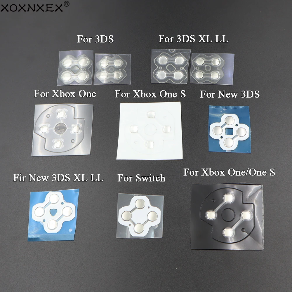 Xbox One, 스위치 컨트롤러용 D패드, 금속 돔 스냅 PCB 보드 버튼, 3DS XL LL / New 3DS XL용 전도 필름