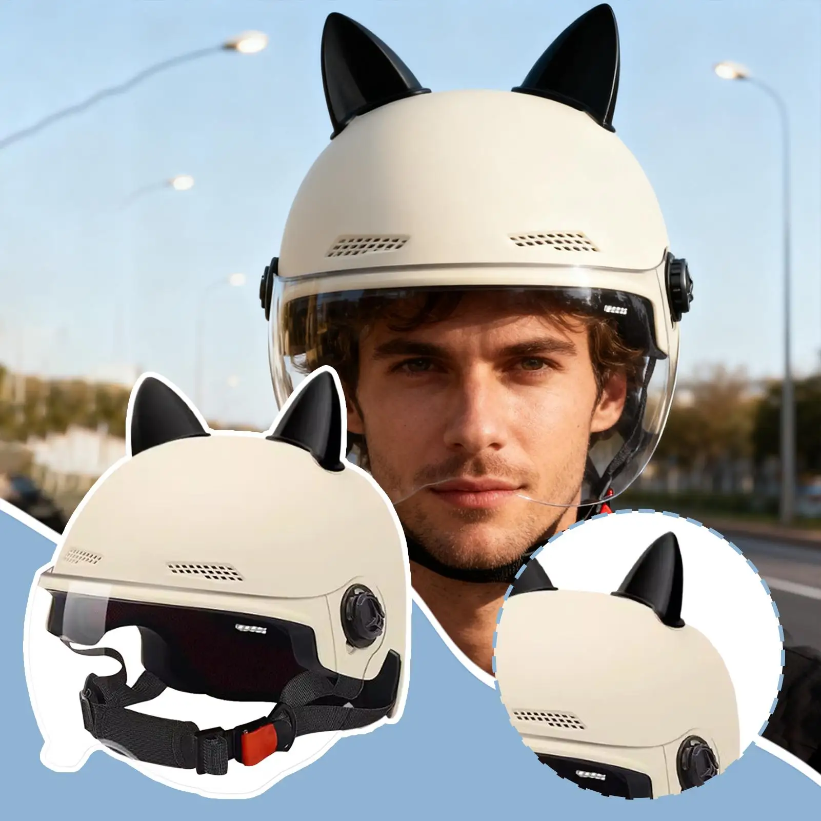 

Electric Scooter Helmet Adjustable Riding Accessories Commuting Helmet with Visor for Men Women Riding Biking Cycling Motorcycle