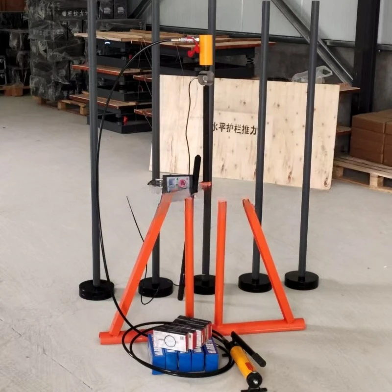 Guardrail thrust meter Stair level, horizontal load thrust detector