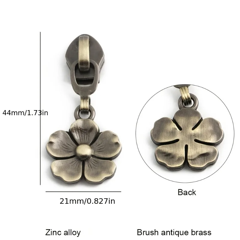 5/10pcs Multi-colored flower zipper pull crossbody bag/cosmetic bag/clothing sewing detachable DIY decorative zipper accessories