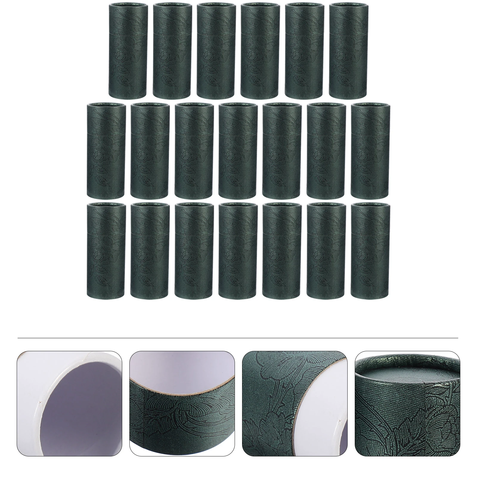 

10Pcs Brown Kraft Paper Cylinder Boxes for Essential Oils Storage Safe Secure Packaging Gift Container Portable Small Item