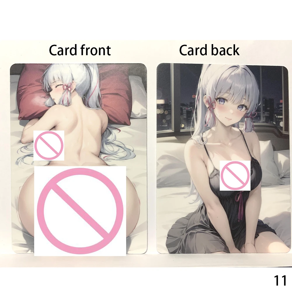 Genshin Impact Kamisato Ayaka Yoimiya Anime Sexy Nude Card Big Breasted Beauty Collection Card Plump Big Butt Boy Gifts 63*88mm