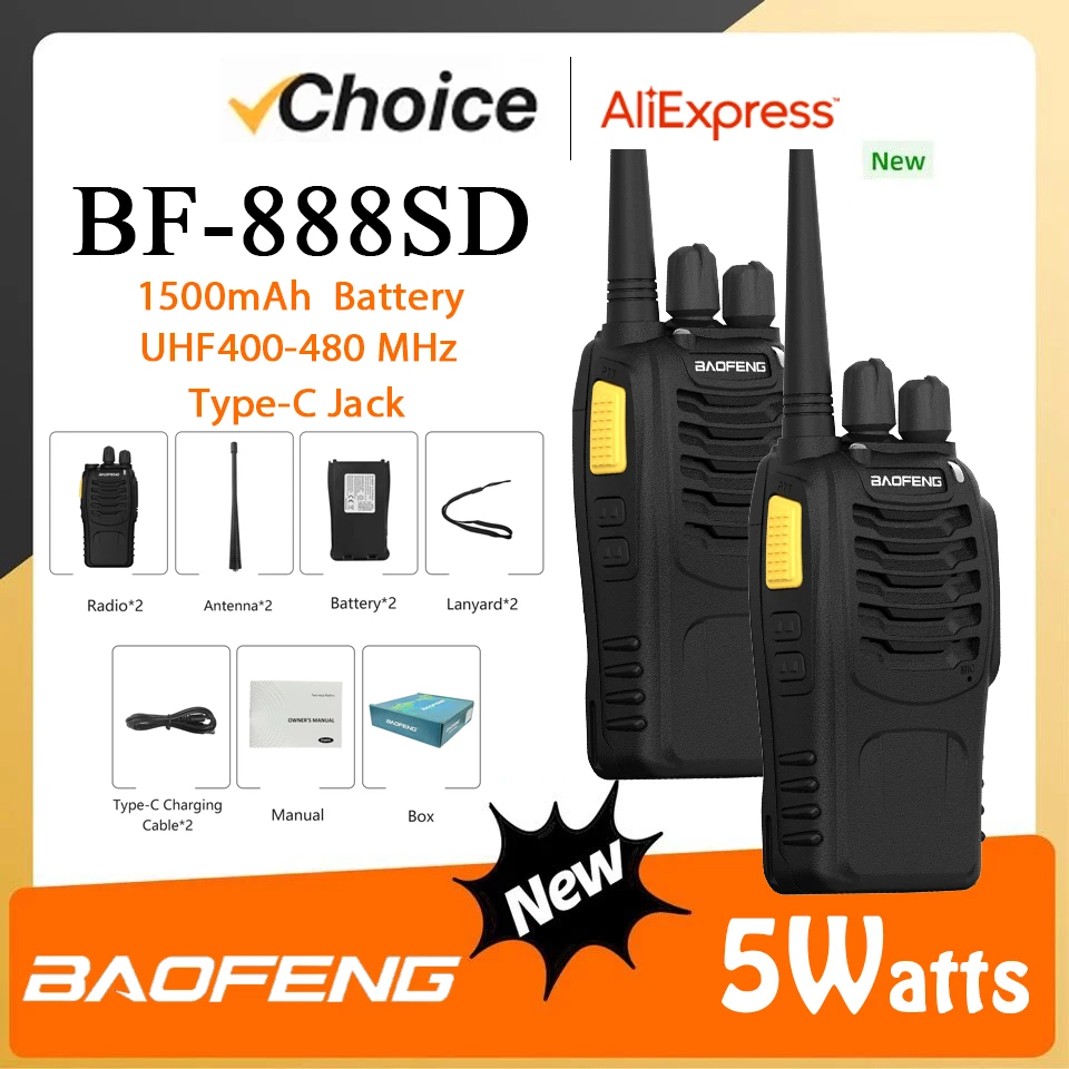 

2/4 шт. BF-888SD BAOFENG рации дальнего действия BF-888S обновленный встроенный светодиодный фонарик рация NR-F88S двусторонняя радиосвязь