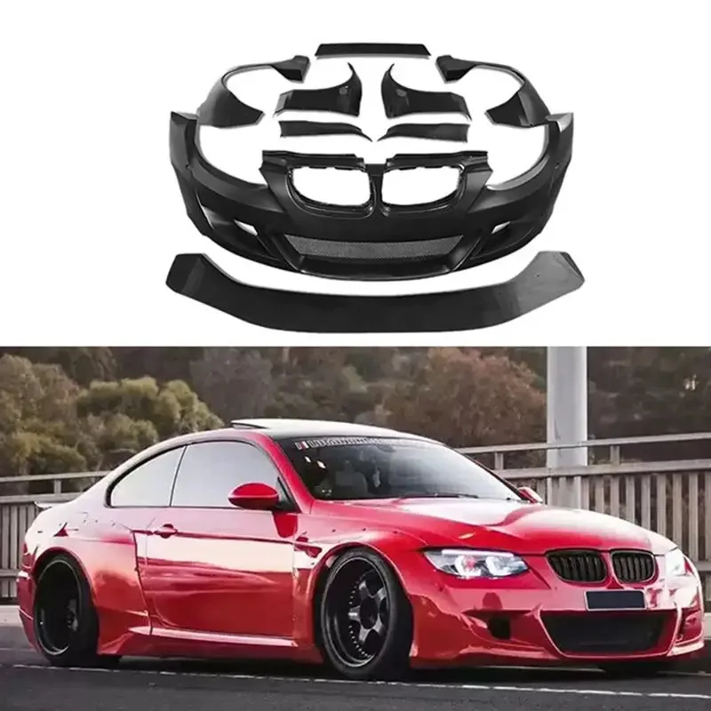 

Car Bodykit For BMW E90 E92 E93 M3 FRP Upgraded Front Bumper Side Fender Car Wheel Eyebrow Rear Roof Spoiler Body Kit