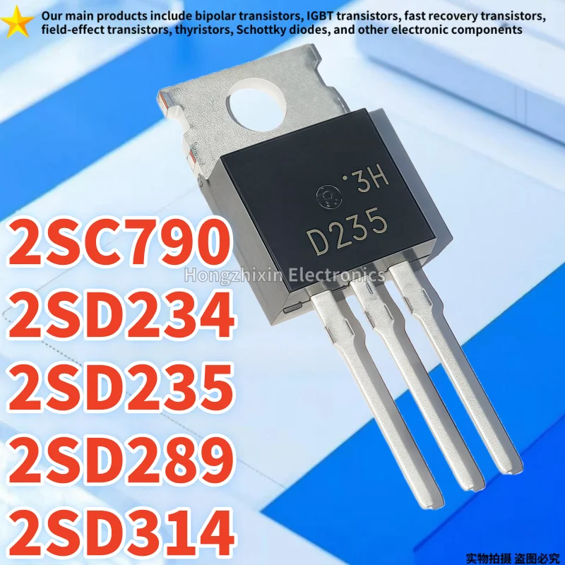 10 Uds nuevo 2SC790 TO-220 C790 2SD234 D234 2SD235 D235 2SD289 D289 2SD314 D314 transistor