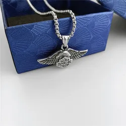 Titanium steel Eagle Pendant punk retro stainless steel men's Necklace