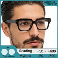Gafas de Sol Magnéticas Polarizadas 2 en 1 para Hombre, Clip Magnético para Gafas de Lectura con Prescripción, Montura de -0.5 a -6.0