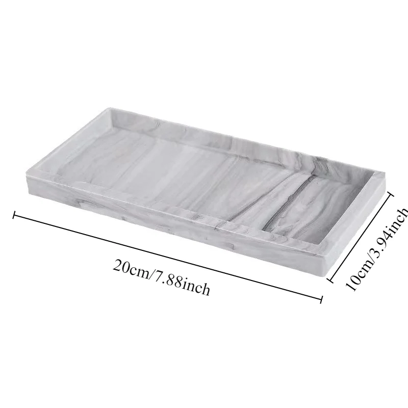 1pc Trays Silicone Bathroom Vanity Kitchen Sink Countertop Storage Tray Toilet Rectangle Storage Tray Home Decor