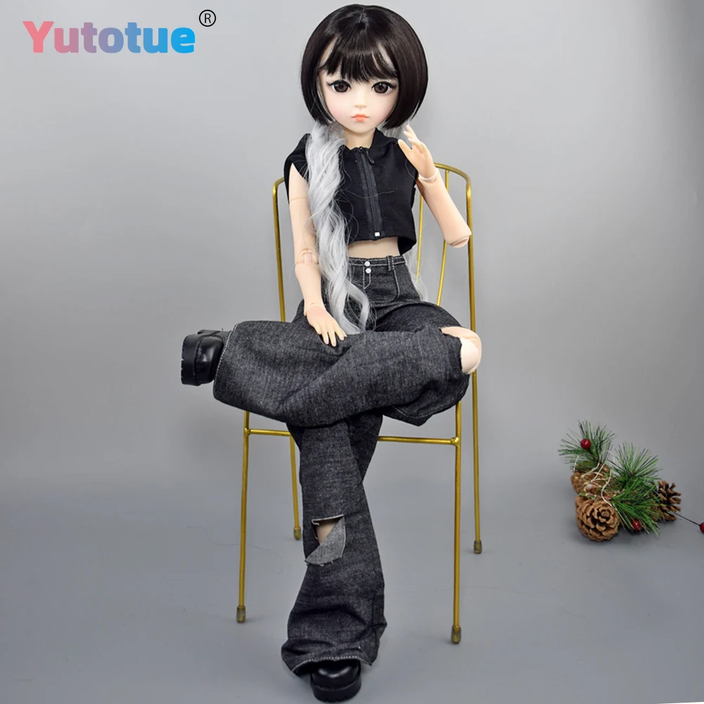 YUTOTUE 60 cm Höhe Mode Mädchen Puppe Spielzeug mit Komplettset Abnehmbare Kleidung Outfits Make-Up Gesicht BJD Puppe Geschenk
