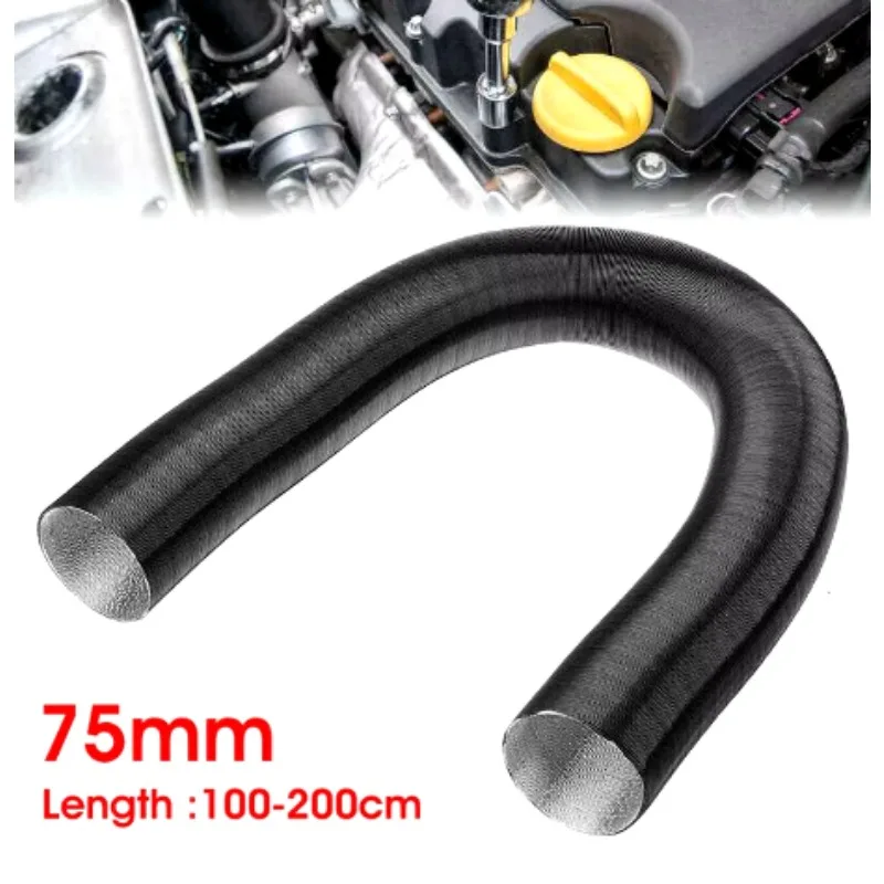 25/42/60/75mm Diameter 100-500cm Diesel Parking Heater Duct Ducting Pipe Hose Black For Webasto Eberspacher Heater Car Camper