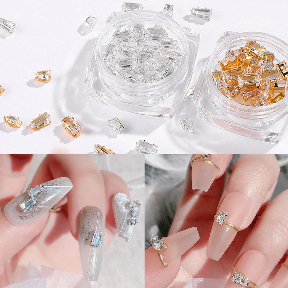 

20Pcs Gold /Silver Sparkle Nails Decoration Mini Flatback Diamonds Horse Eyes Water Drop Shaped Deisgner Manicure Jewelry Tool