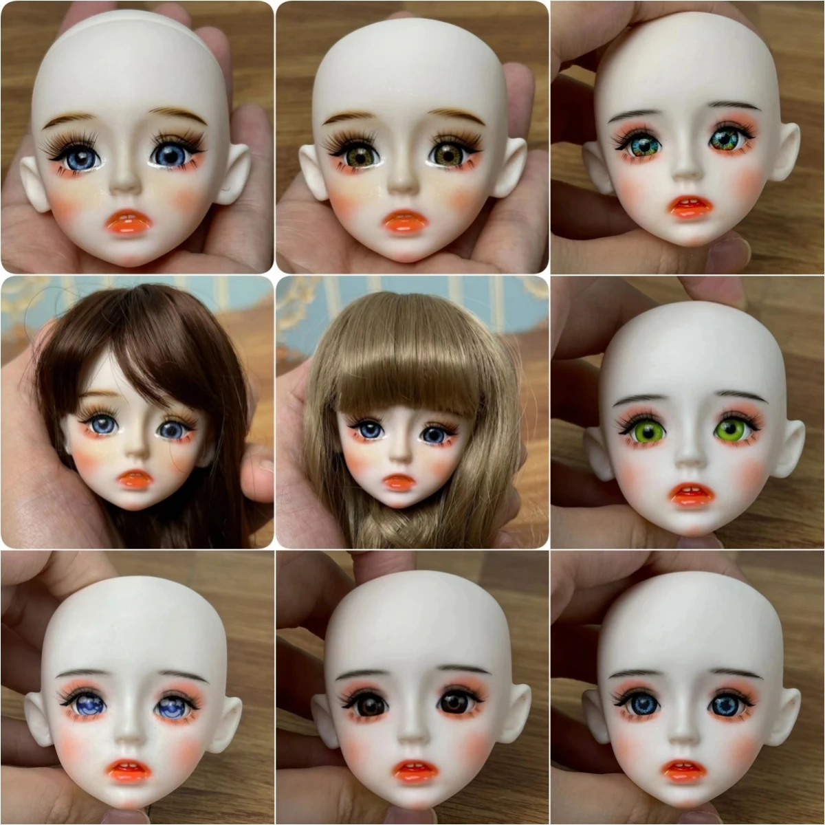 

Handmade DIY 1/6 BJD Doll Head Makeup 30cm Ball Jointed Doll Girls Dolls Toy Birthday Gift