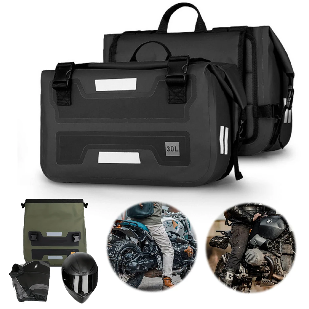

30L Motorcycle Saddle Bag Multifunction Travel Camel Bag Wear Resist Motorcycle Side Bag Motorcycle Modification Accessories
