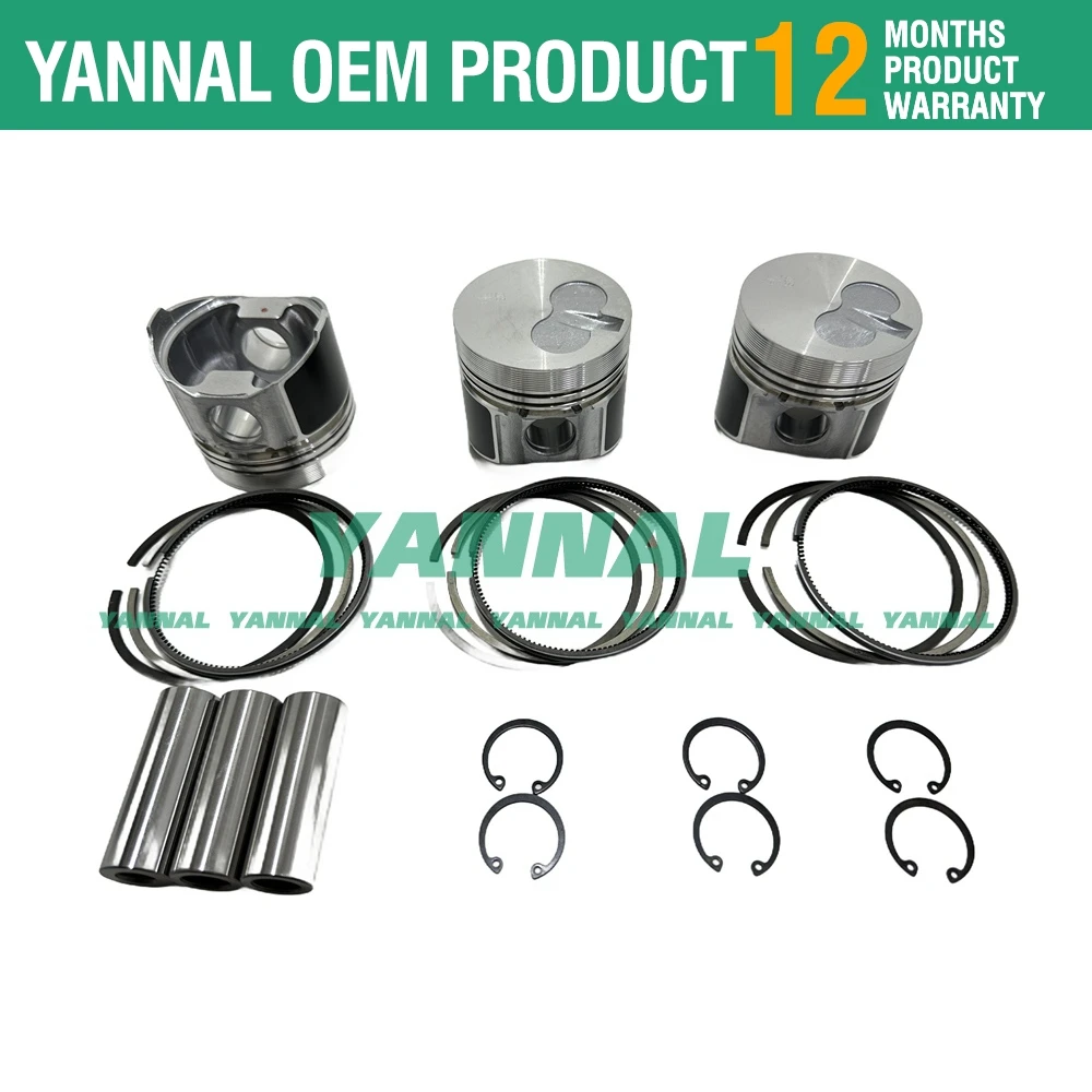 3TNA72L-UTB 3TNA72 piston kit w/ ring for Yanmar engine TAKEUCHI TB015 excavator