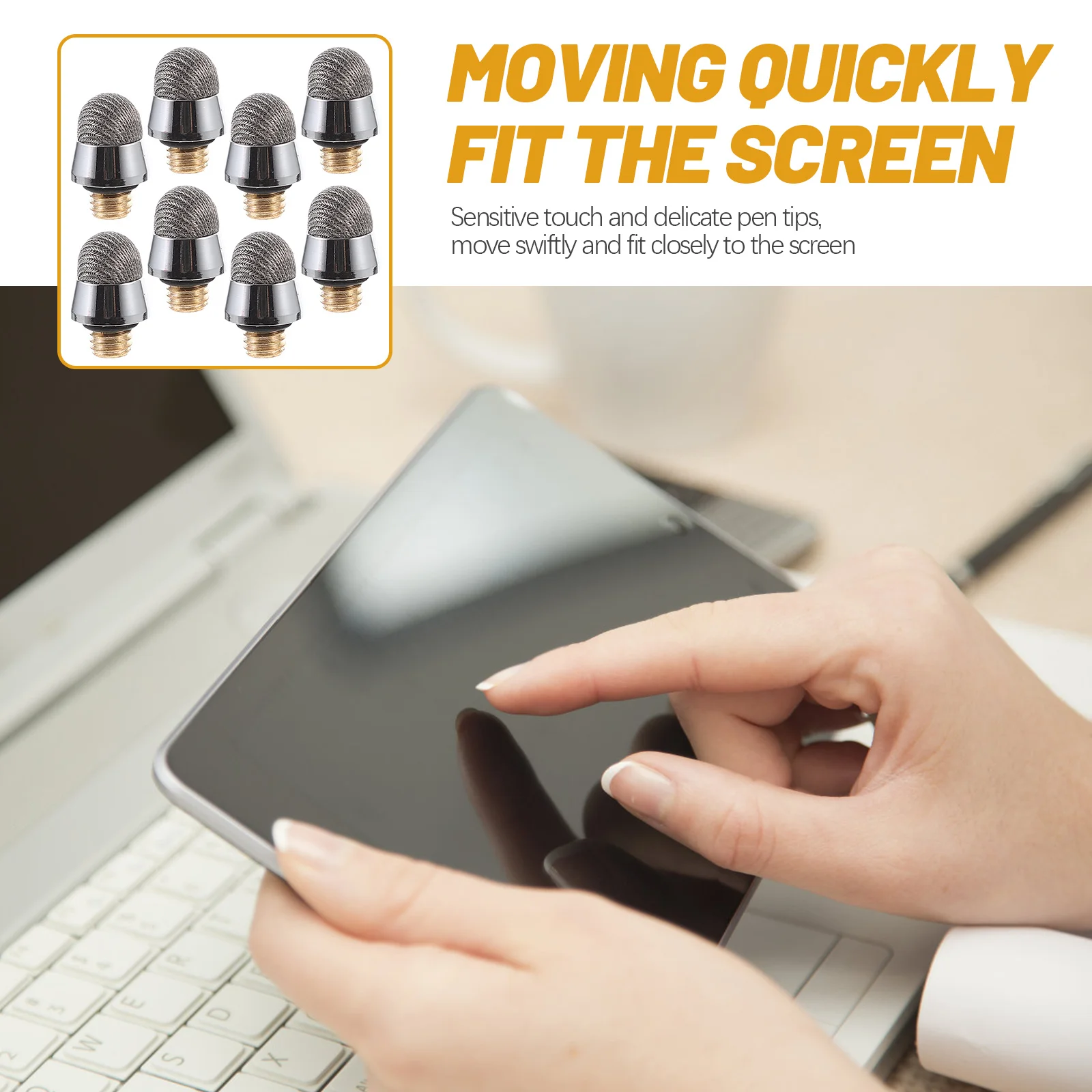 

8 шт. емкостные наконечники стилуса, сменные наконечники стилуса для рисования волокна, универсальные многофункциональные емкостные наконечники для сенсорного экрана